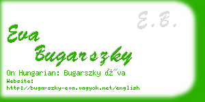 eva bugarszky business card